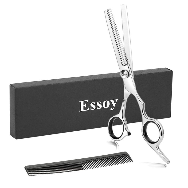 Essoy Professional Thinning Shears - 6.5-Inch Hair Cutting Scissors with Stainless Steel Blades, Fine Adjustment Screw for Home Salon, Barber and Hairdressing - Image 1